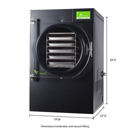 Harvest Right Freeze Dryer - Medium - Black - With Mylar Starter Kit Dimensions