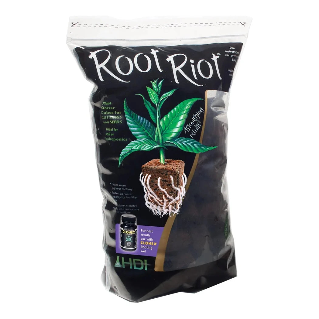 Hydrodynamics Root Riot Replacement Cubes - 100 Cubes - Root Riot replacement cubes, 100 count bag