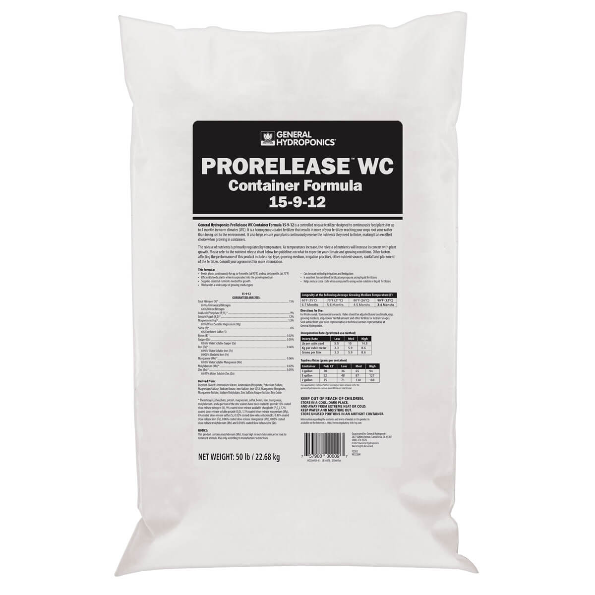 GH Pro Release Container - Warm Climate Formula 50LB