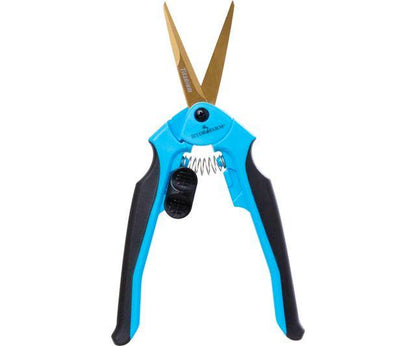 Premium Ergonomic Curved Titanium Blade Pruner - front - open
