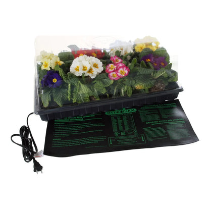 Hot House kit components - heat mat, tray, 72 cell insert and clear dome