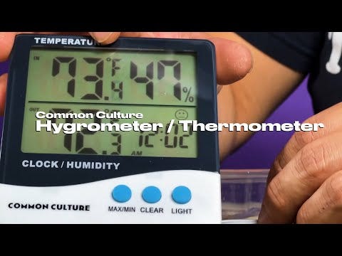 Common Culture Large Display Thermometer & Hygrometer