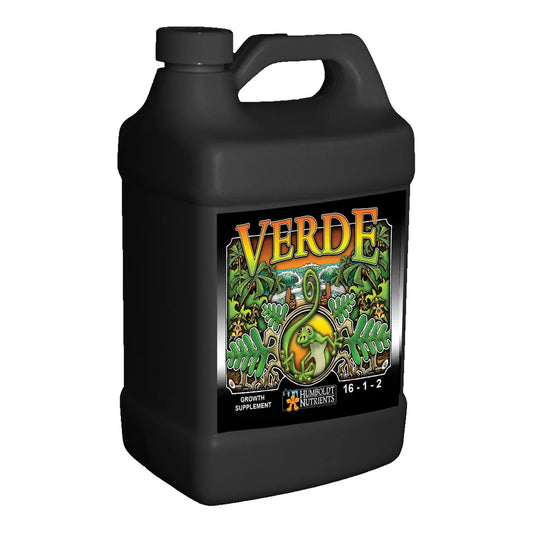 Humboldt Nutrients Verde 16-1-2 nitrogen growth supplement in a black jug