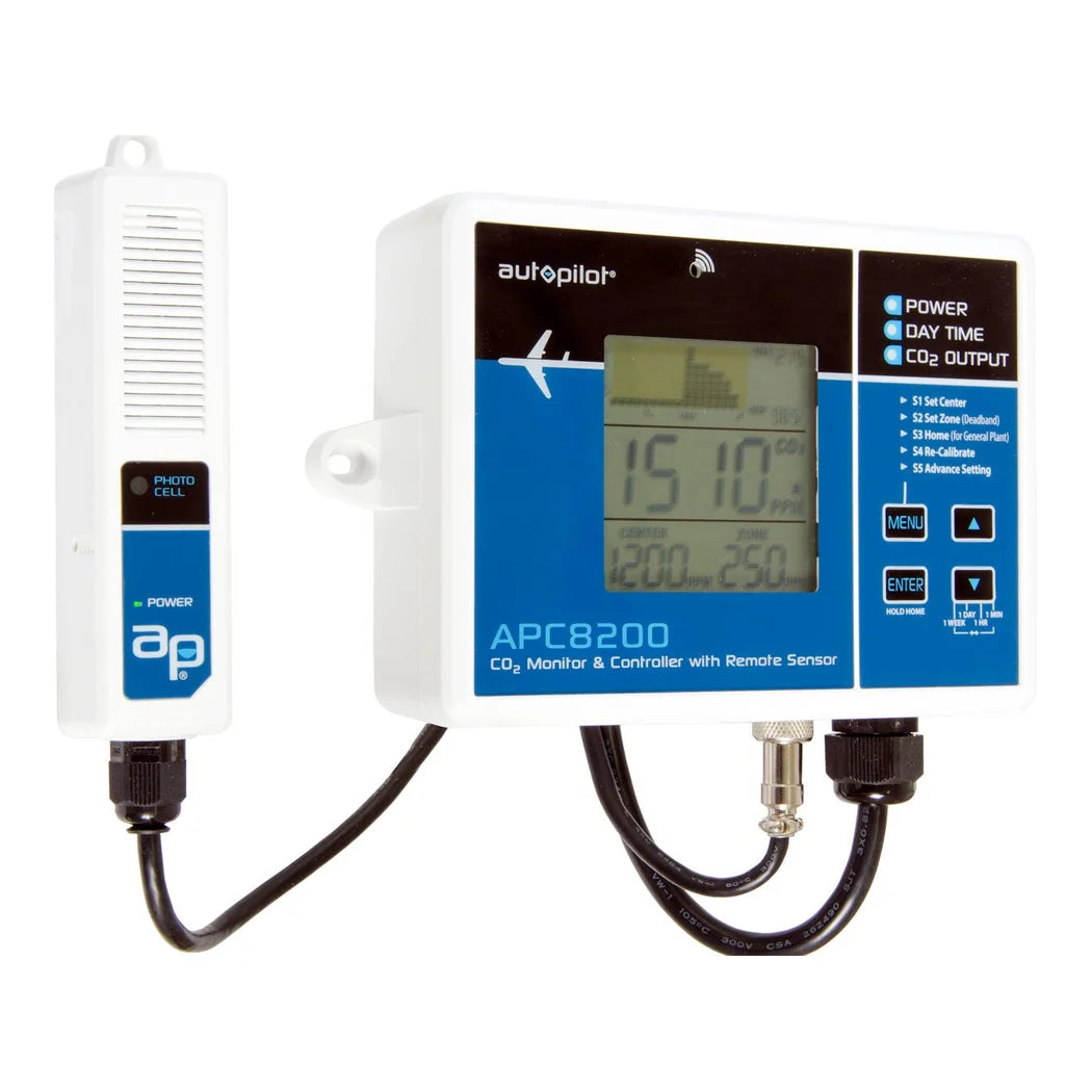 Hydrofarm Autopilot CO2 Monitor and Controller with Remote Sensor - APCB8200 CO2 monitor and controller with remote sensor