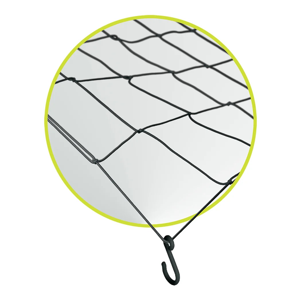 Modular elastic trellis net with green flexible rim and hook, for grow tents 2 ft x 4 ft and larger