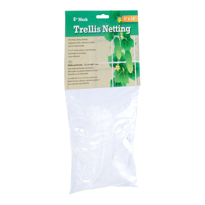 Hydrofarm Trellis Netting, 4' x 16', 6" Soft Mesh Polyester