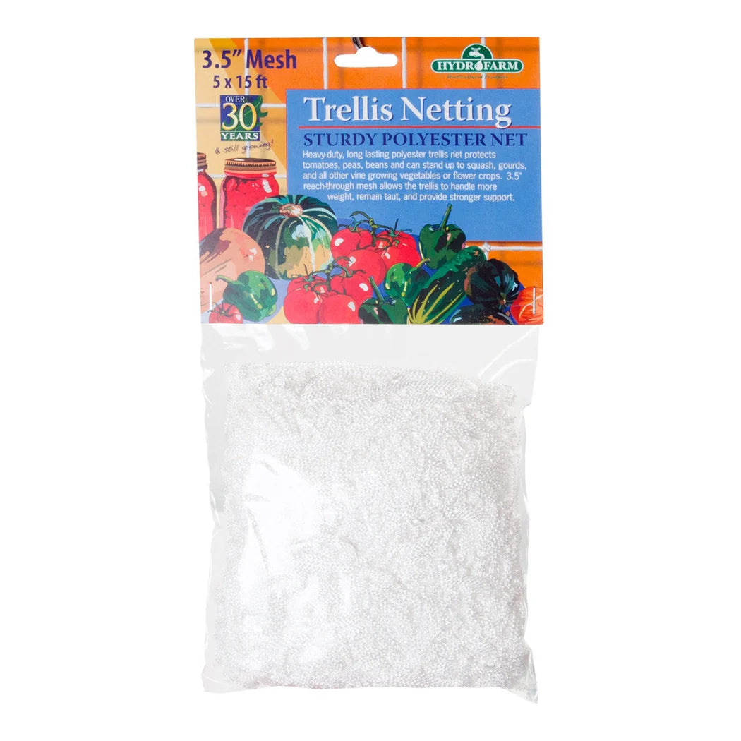 Hydrofarm Trellis Netting, 5' x 15', 3.5" Soft Mesh Polyester