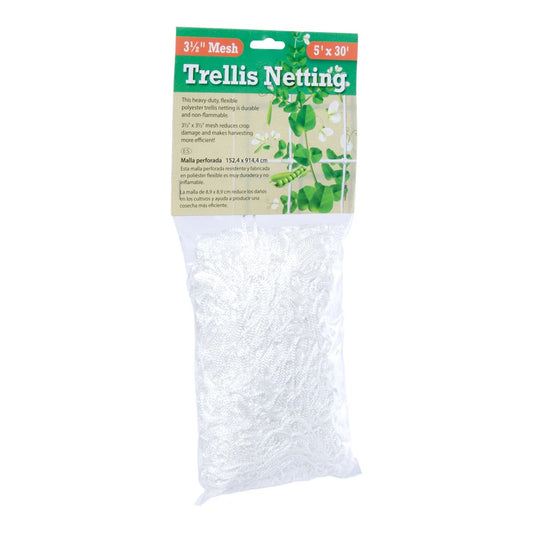 Hydrofarm Trellis Netting, 5' x 30', 3.5" Soft Mesh Polyester