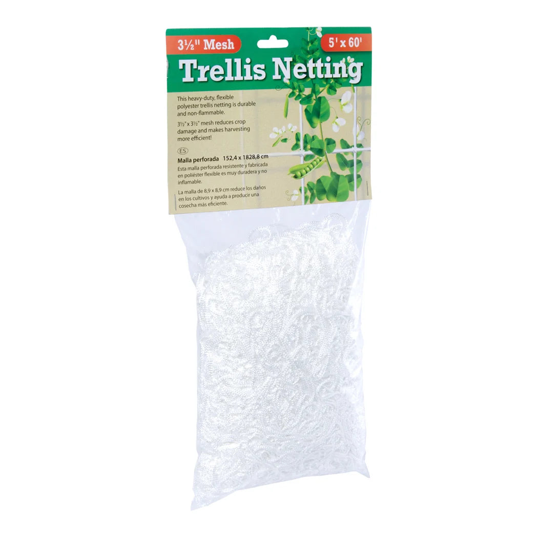 Hydrofarm Trellis Netting, 5' x 60', 3.5" Soft Mesh Polyester