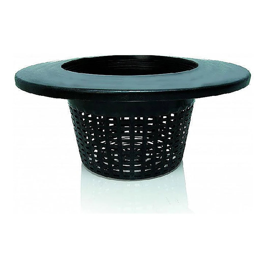Hydrofarm wide lip mesh bucket basket lid in black plastic