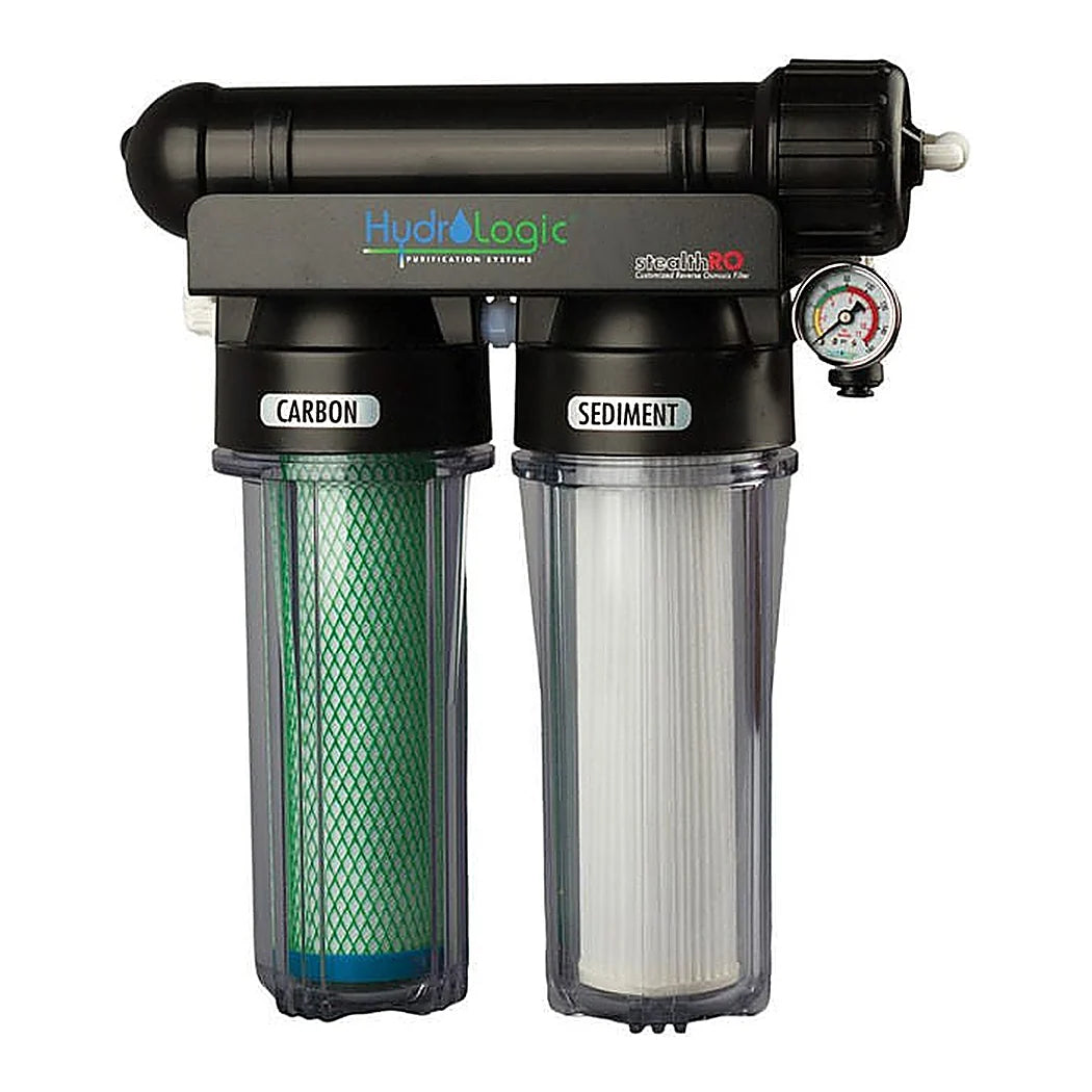 HydroLogic Stealth RO 150 GPD Reverse Osmosis - Stealth RO 150 GPD unit with carbon and sediment stages