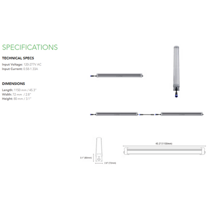 iLuminar Under Canopy 160w specifications