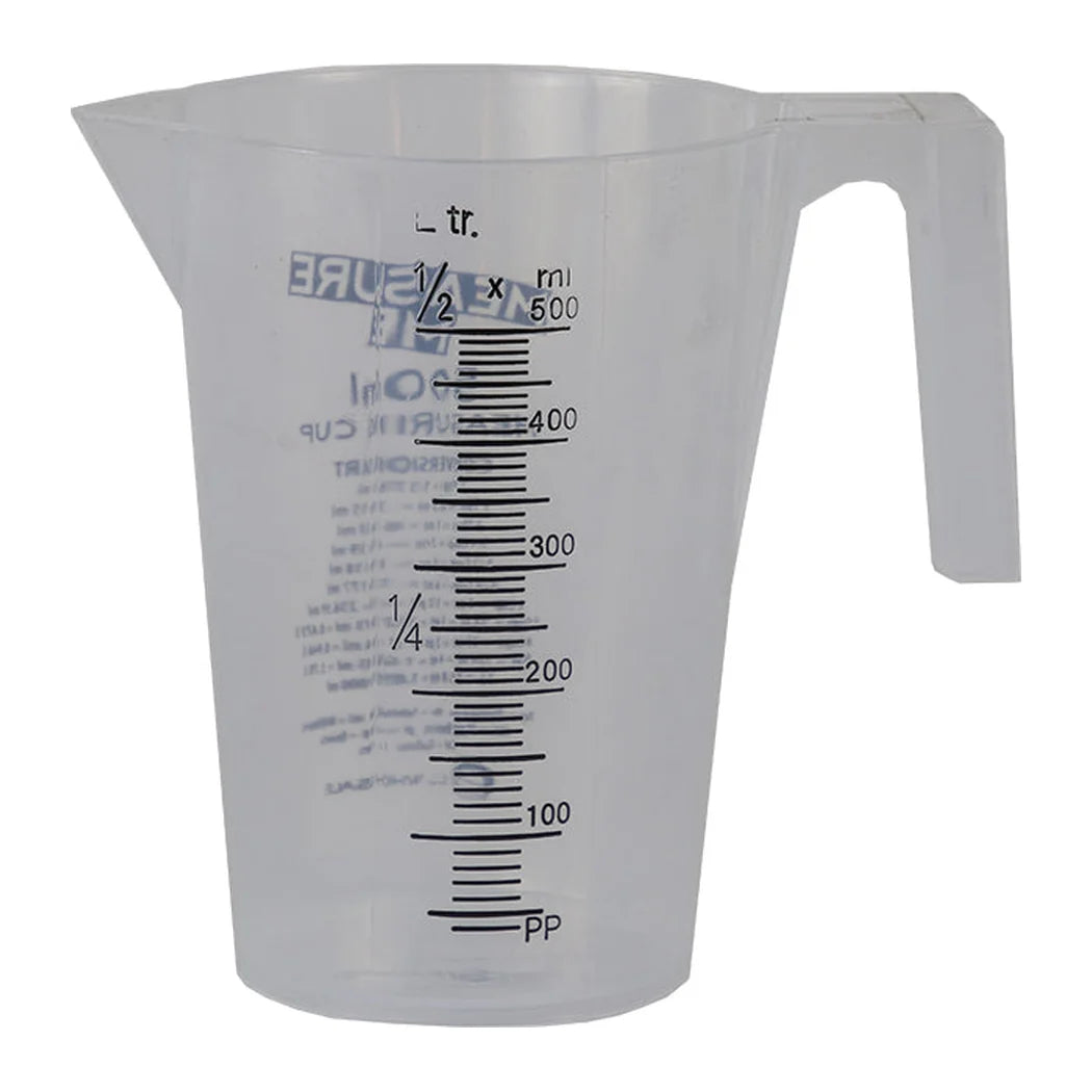 [DLW-GMC] Gro1 Measure Me 500ml measuring cup with ml and 1/2 liter scale