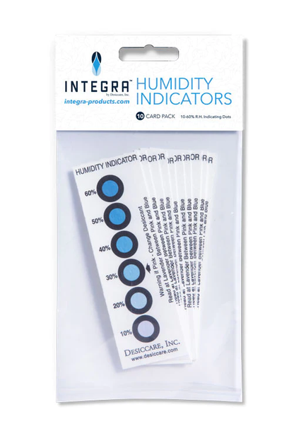 Integra Boost Humidity Indicating Cards 10% To 60% - Qty 10 Per Pack
