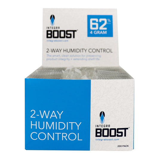 Integra Boost 4 gram 62% RH retail display box, 200 individually overwrapped packs