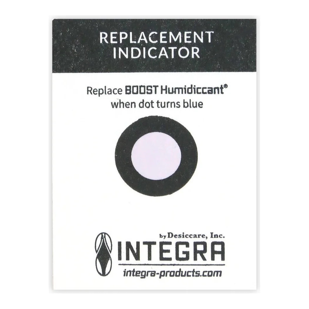 Integra Boost replacement humidity indicator card, replace pack when dot turns blue
