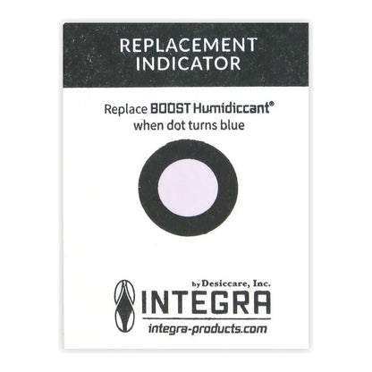 Integra Boost replacement humidity indicator card, replace pack when dot turns blue