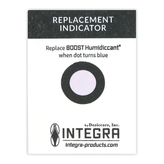 Integra Boost replacement humidity indicator card, replace pack when dot turns blue