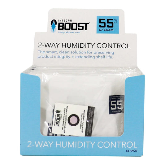 Integra Boost 67 gram 55% RH retail display box, 12 individually overwrapped packs