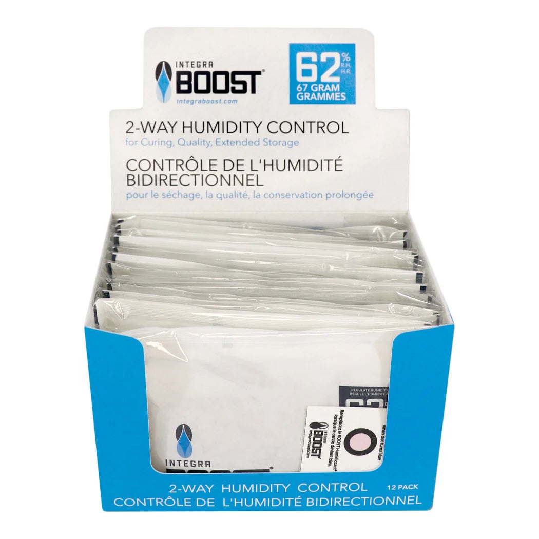 Integra Boost 67 gram 62% RH retail display box, 12 individually overwrapped packs