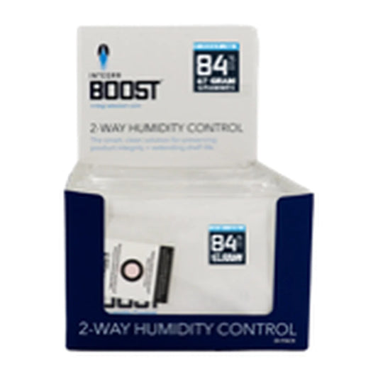 Integra Boost 67 gram 84% RH Mactex retail display box, 12 individually overwrapped packs