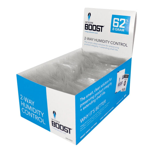 Integra Boost 8 gram 62% RH retail display box, 144 individually overwrapped packs