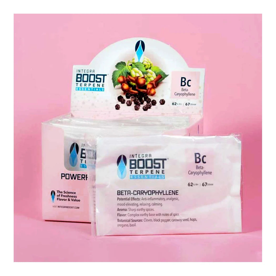 Integra Boost Terpene Essentials Beta-Caryophyllene 67g 62% RH retail display box