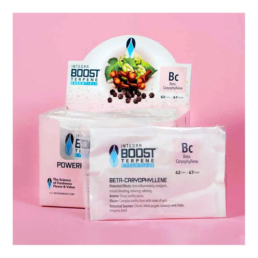 Integra Boost Terpene Essentials Beta-Caryophyllene 67g 62% RH retail display box