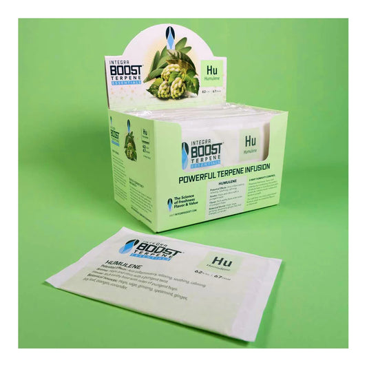 Integra Boost Terpene Essentials Humulene 67g 62% RH retail display box