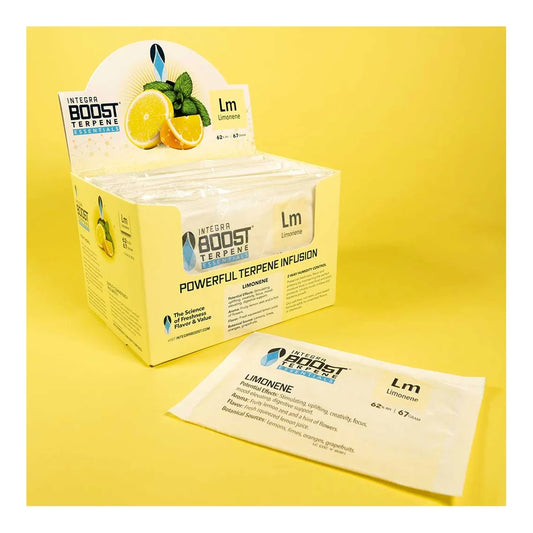Integra Boost Terpene Essentials Limonene 67g 62% RH retail display box