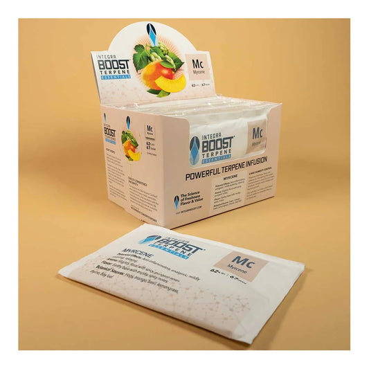 Integra Boost Terpene Essentials Myrcene 67g 62% RH retail display box