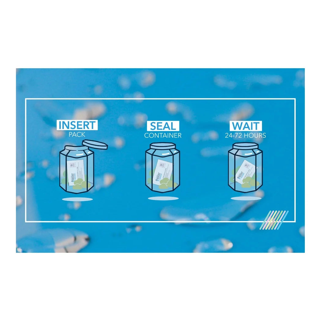 How to use Integra Terpene Essentials: insert pack, seal container, wait 24 to 72 hours