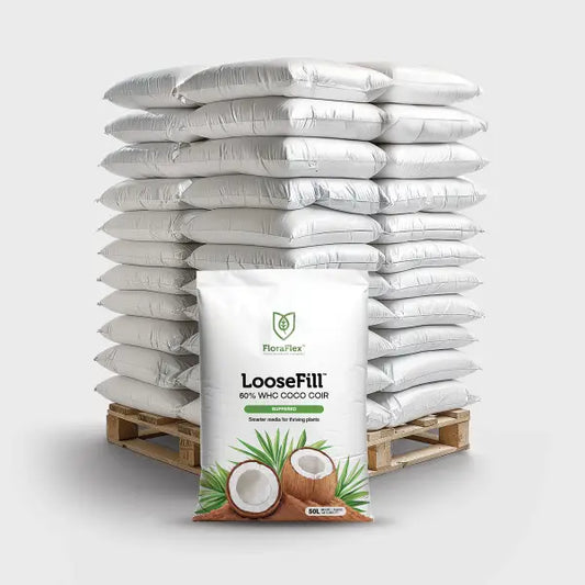 FloraFlex LooseFill Coco Buffered 1.3 EC (50L) Bag | 60% WHC | Pallet (100 Units)