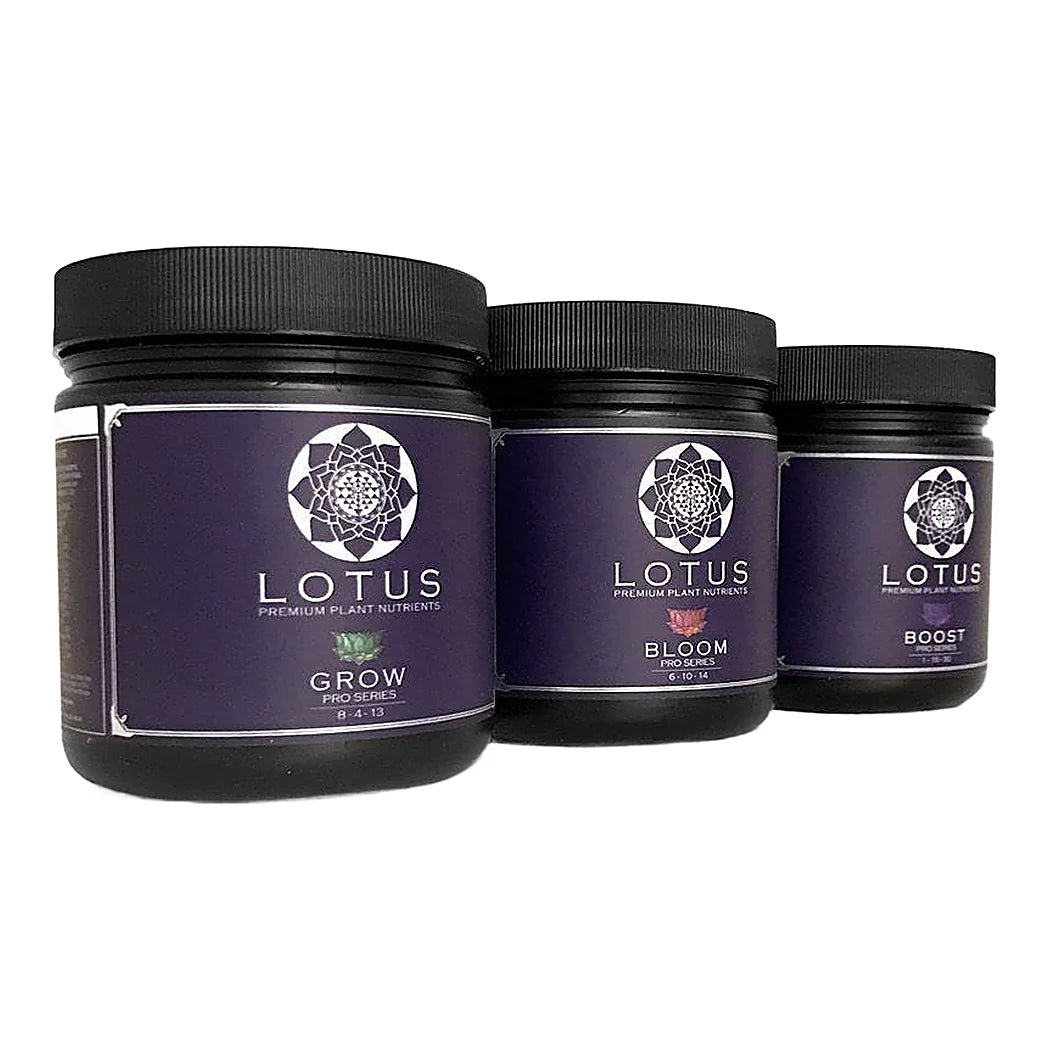 Lotus Nutrients Pro Series - Starter Kit - Grow, Bloom and Boost jars