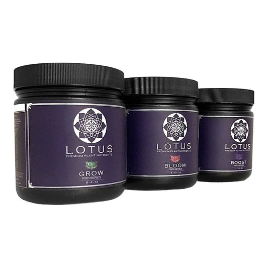 Lotus Nutrients Pro Series - Starter Kit - Grow, Bloom and Boost jars