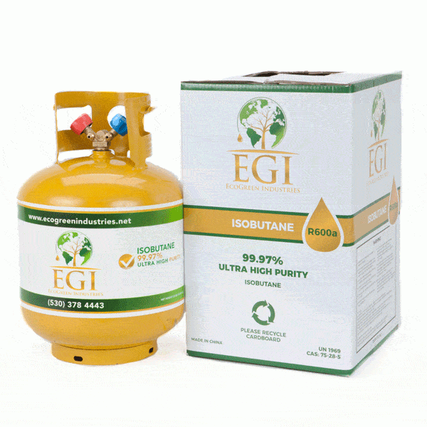EcoGreen LP-20 R600A ISOBUTANE 23lb 99.95% Purity with return box Front
