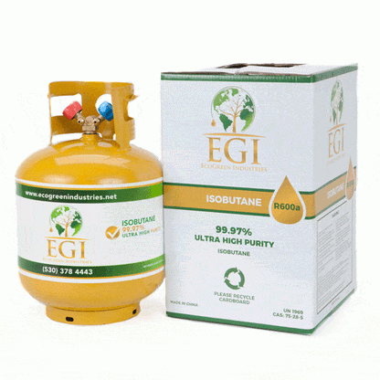 EcoGreen LP-20 R600A ISOBUTANE 23lb 99.95% Purity with return box Front