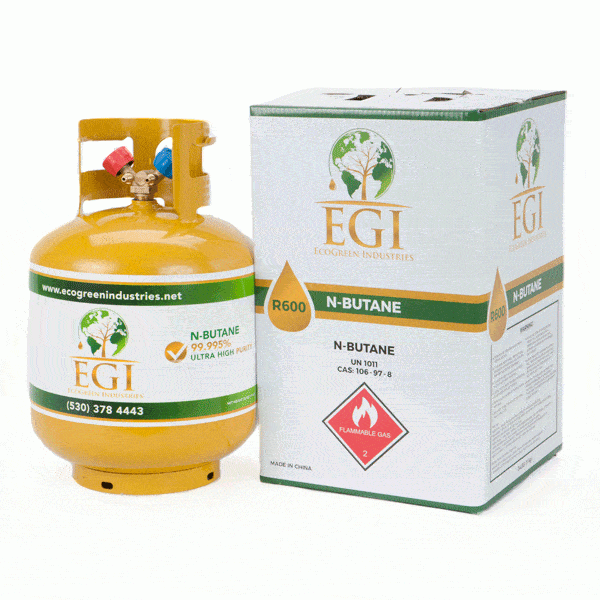 EcoGreen LP-20 R600 N-BUTANE 50# Size 99.995% Purity with return box Front