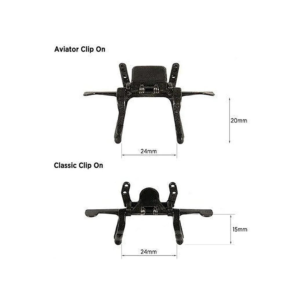 Method Seven Aviator and Classic clip-on hinge dimensions