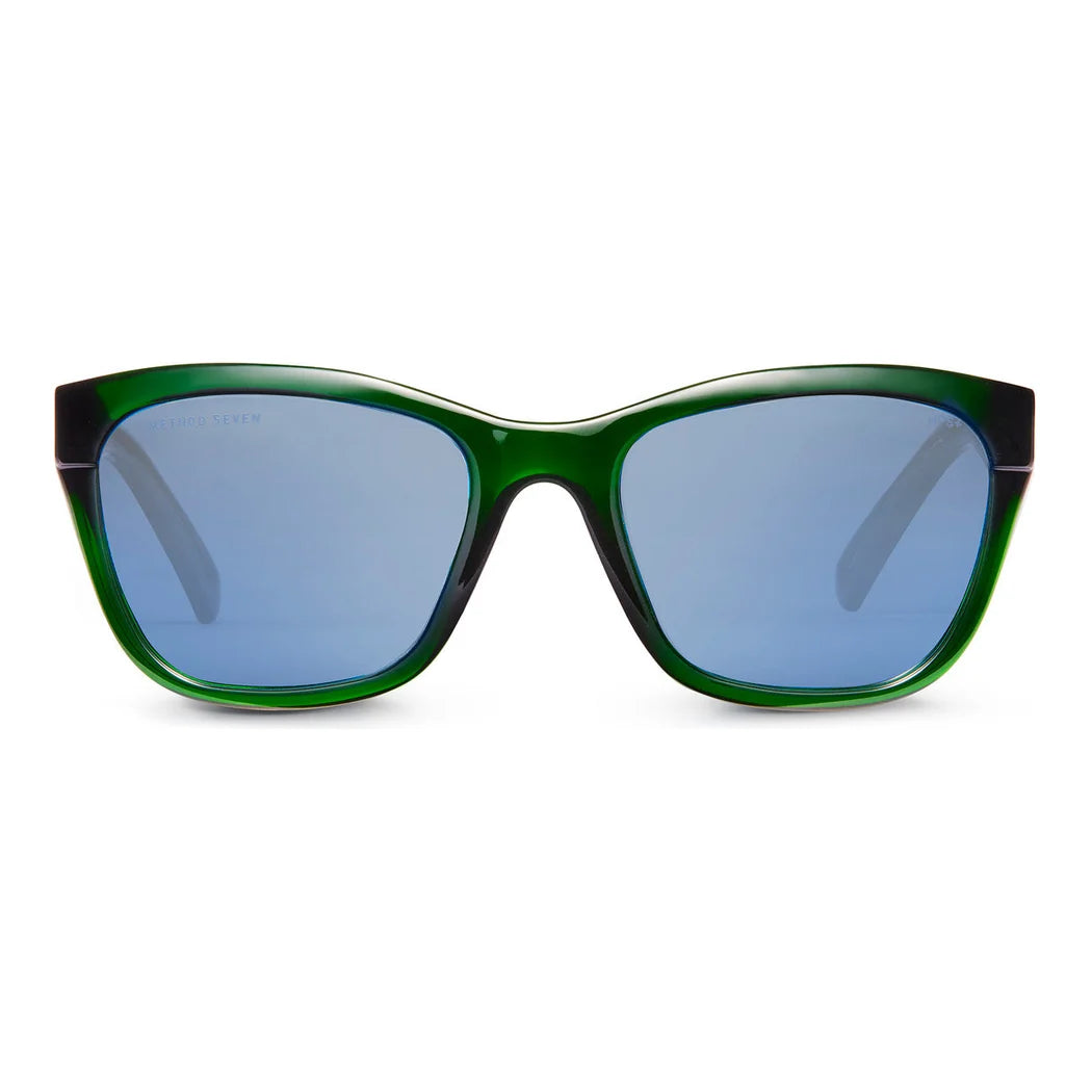 Method Seven Coup HPS glasses, translucent candy green frame with HPS correction lens
