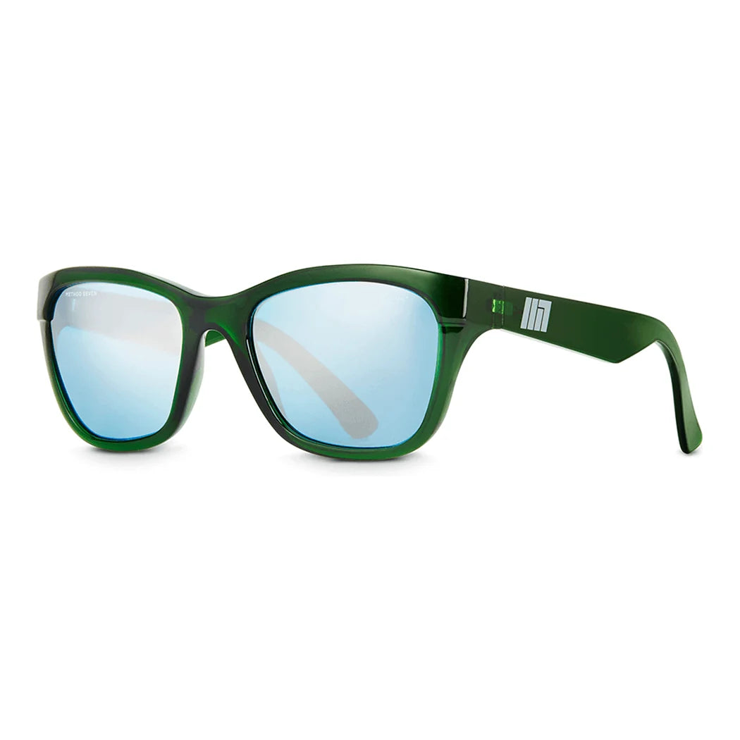Coup HPS candy green glasses, three-quarter view