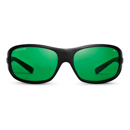 Method Seven Operator LED Plus grow room glasses, full wrap TR-90 frame with green LED lenses