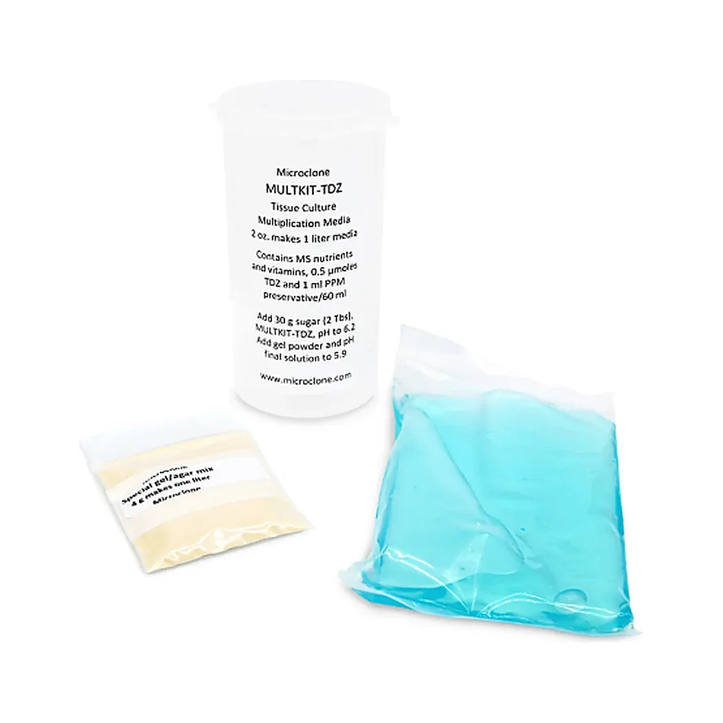 microCLONE MULTKIT-TDZ tissue culture multiplication media bottle with gel and nutrient packs