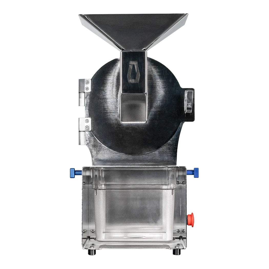 Mobius M60 mill, front view showing the milling chamber