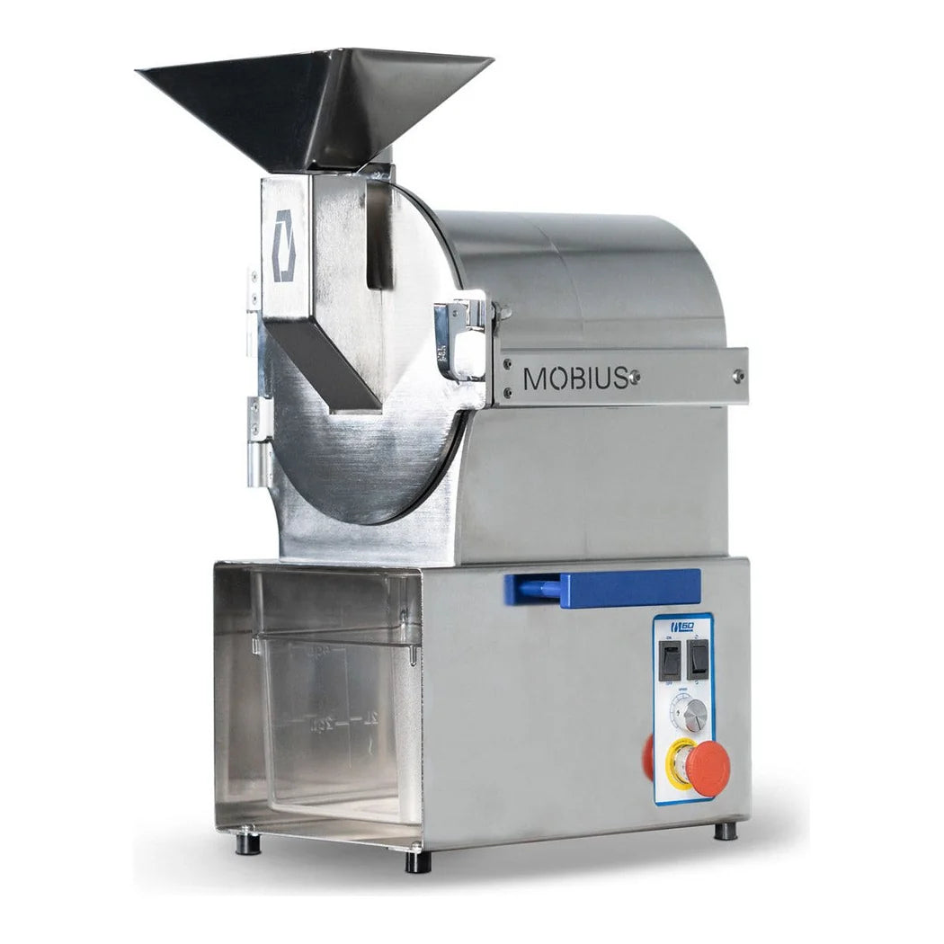 Mobius M60 compact mill, stainless steel grinder with hopper and collection drawer