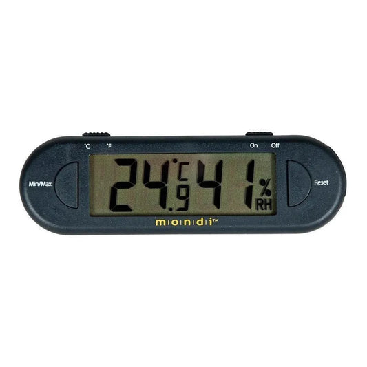 Mondi Mini Greenhouse thermo-hygrometer showing temperature in Celsius and relative humidity