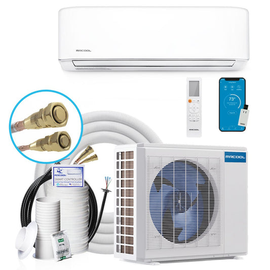 DIY 4th Generation E Star 12k-36K BTU Ductless Mini-Split Heat Pump Complete System 115V-230V