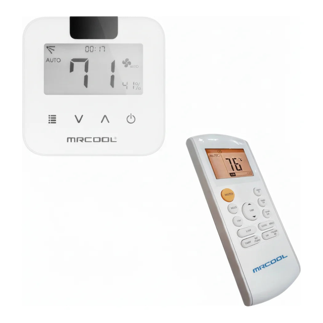 MRCOOL Olympus ENERGY STAR 9000 BTU ductless mini split smart controller and handheld remote with digital display