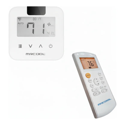 MRCOOL Olympus ENERGY STAR 9000 BTU ductless mini split smart controller and handheld remote with digital display