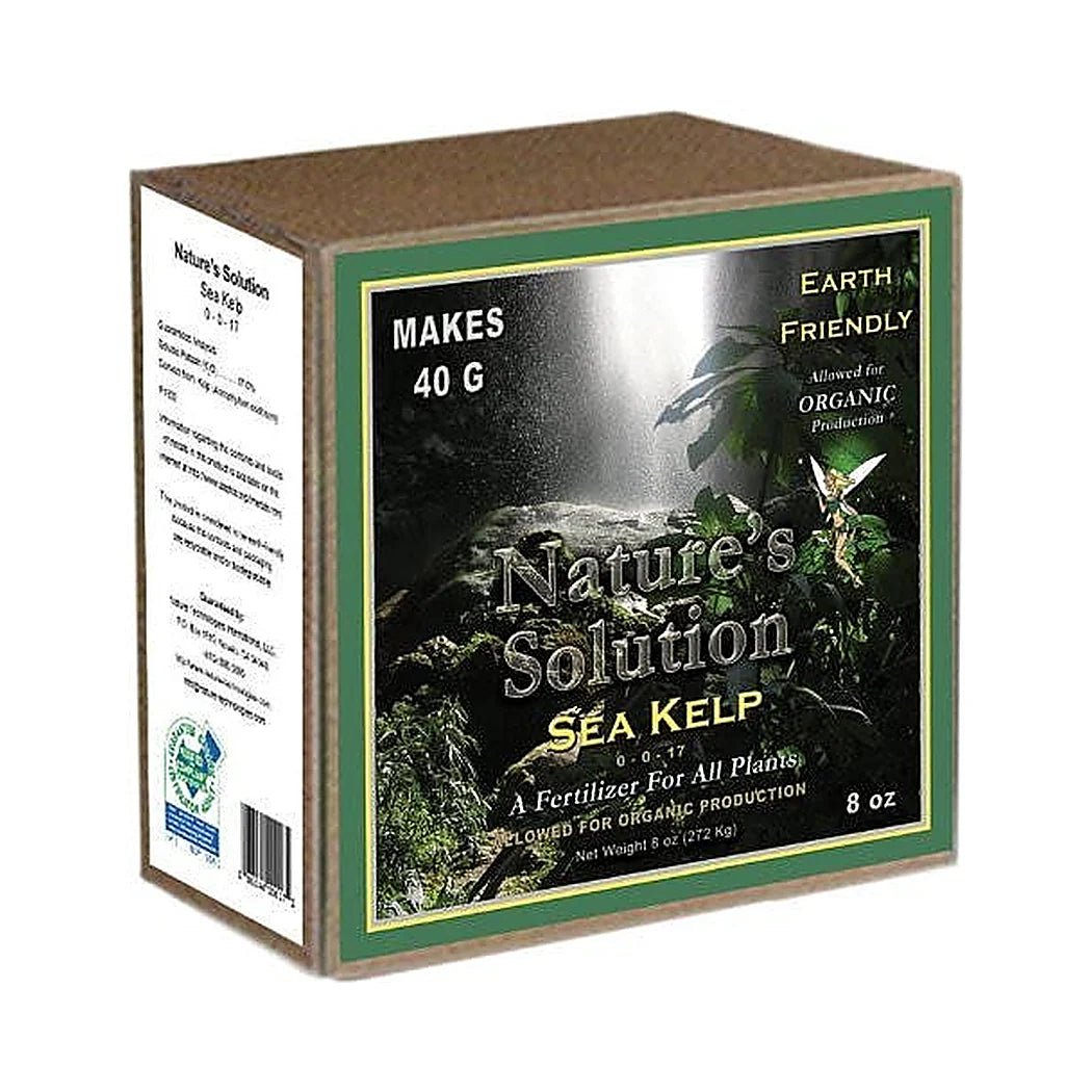 Nature's Solution Organic Sea Kelp 0-0-17 soluble kelp powder, 8 oz box